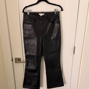 Good American’s faux-leather bootcut pant line